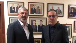 Президентът Петър Стоянов подкрепи кандидат-депутата от СДС Драгомир Драганов