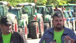 Зърнопроизводителите от Разград излязоха на голям протест срещу вноса на украинско зърно