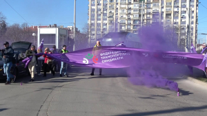 Синдикален протест блокира възлово кръстовище в Русе тази сутрин