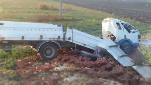 Катастрофа на пътя Разград - Шумен прати шофьор на камион в болница