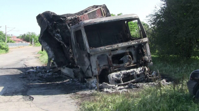 ВИДЕО: Пожар унищожи напълно камион тази нощ в Русе